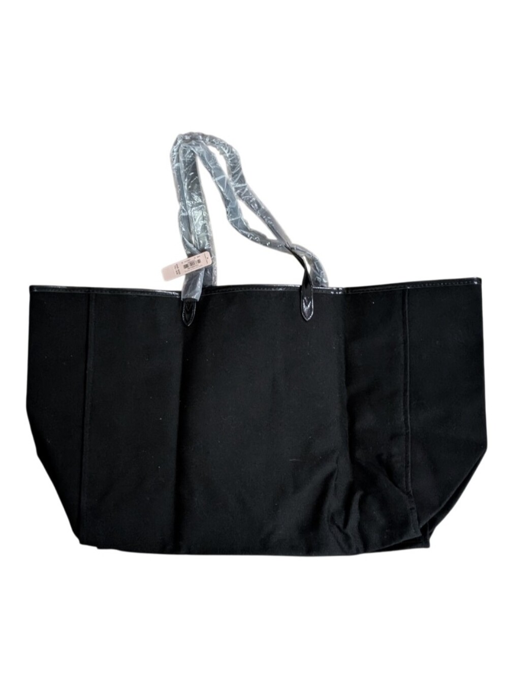 Victoria's Secret Black and Sequin Stripe Tote 12.75"x15.75" - Picture 2 of 8